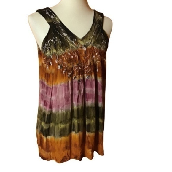 Tye dye gauze summer top - Picture 1 of 9
